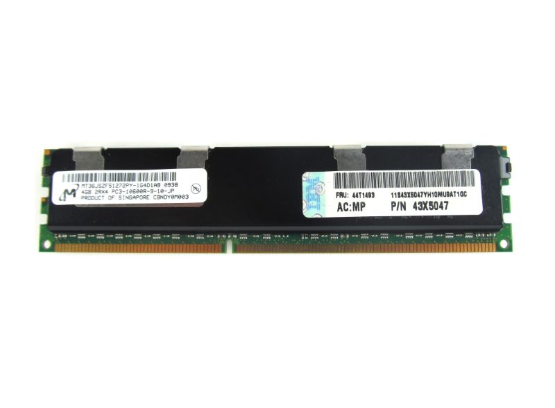 Lenovo 43X5047 MT36JSZF51272PY-1G4D1AB 4GB 2Rx4 PC3-10600R Server memory Lenovo 43X5047 MT36JSZF51272PY-1G4D1AB 4GB 2Rx4 PC3-10600R Server memory
